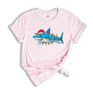 Christmas Shark Sweatshirt, Funny Christmas Hoodie, Santa Hat Shark Christmas Sweatshirt, Animal Christmas Gifts