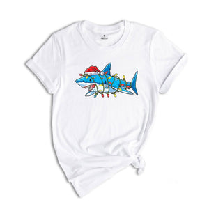 Christmas Shark Sweatshirt, Funny Christmas Hoodie, Santa Hat Shark Christmas Sweatshirt, Animal Christmas Gifts