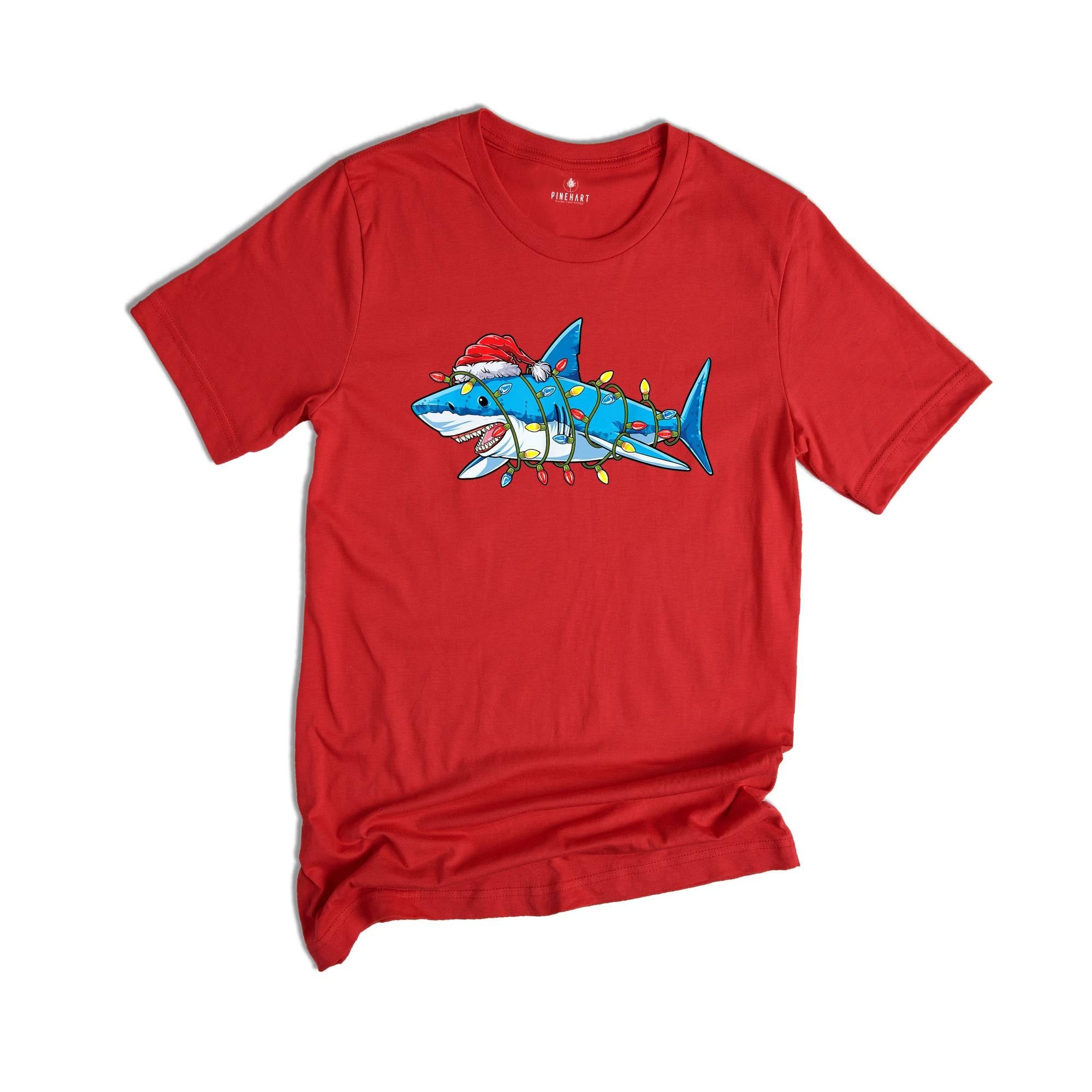 Christmas Shark Sweatshirt, Funny Christmas Hoodie, Santa Hat Shark Christmas Sweatshirt, Animal Christmas Gifts