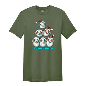 Christmas Sheep Tree Shirt, Christmas Sheep Shirt, Cute Christmas Gift, Sheep Christmas Gift, Christmas Costume