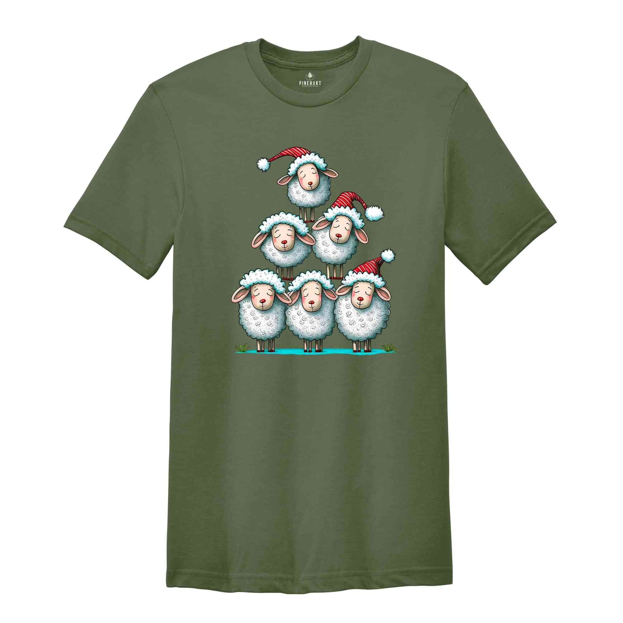 Christmas Sheep Tree Shirt, Christmas Sheep Shirt, Cute Christmas Gift, Sheep Christmas Gift, Christmas Costume