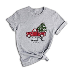 Christmas Shirt, Buffalo Plaid Truck Shirt, Most Wonderful Time Of The Year, Christmas Tee, Christmas Truck Family Shirts,