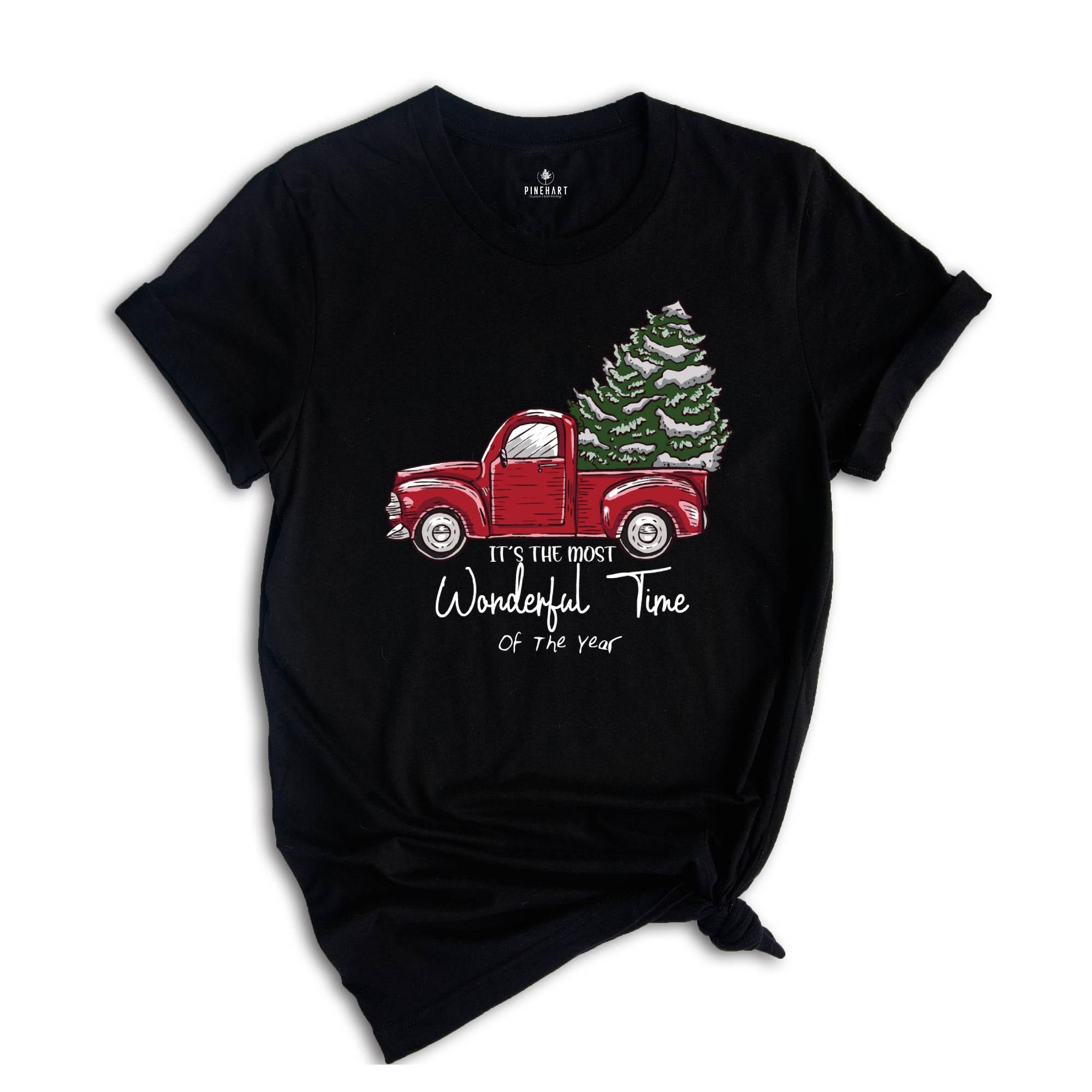 Christmas Shirt, Buffalo Plaid Truck Shirt, Most Wonderful Time Of The Year, Christmas Tee, Christmas Truck Family Shirts,