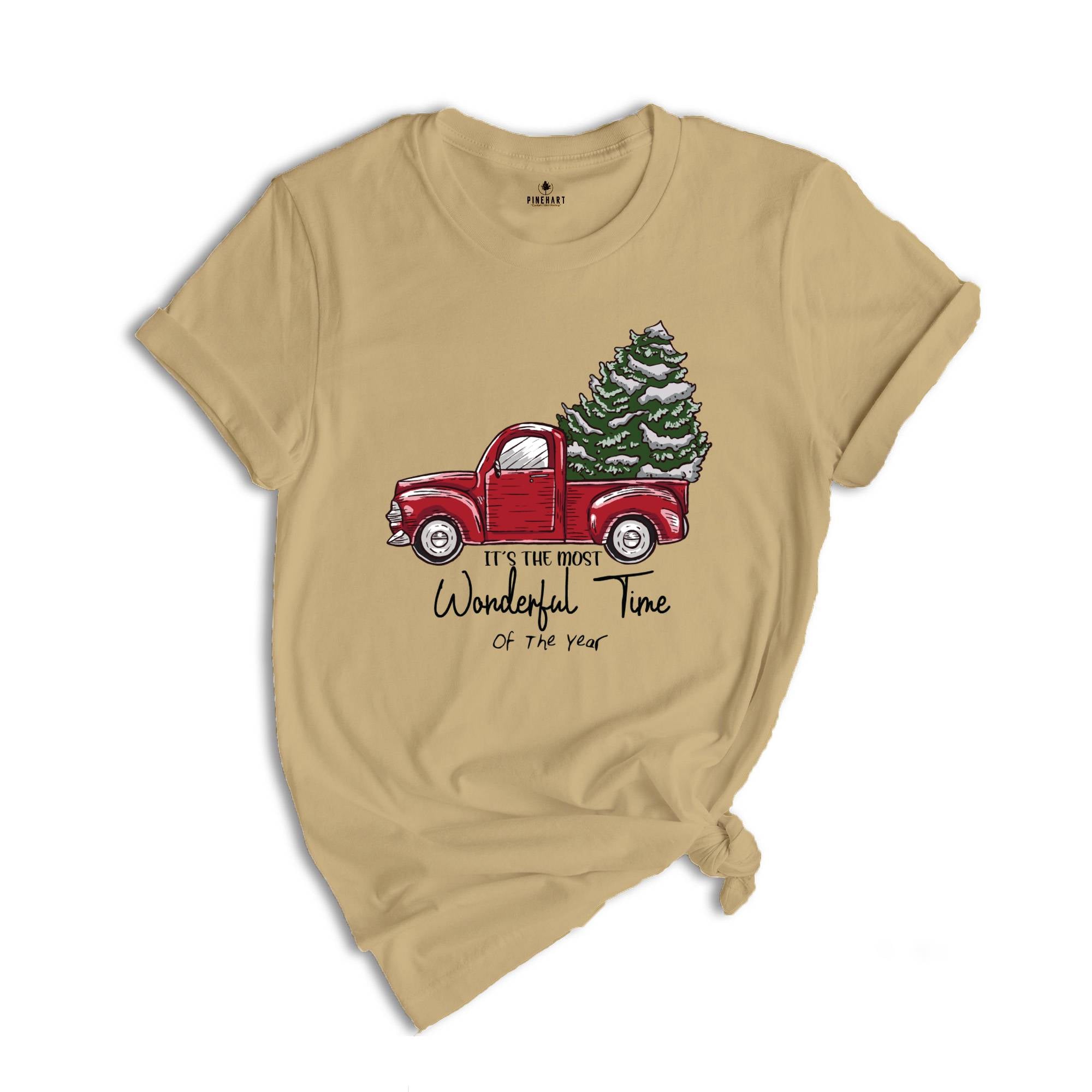 Christmas Shirt, Buffalo Plaid Truck Shirt, Most Wonderful Time Of The Year, Christmas Tee, Christmas Truck Family Shirts,