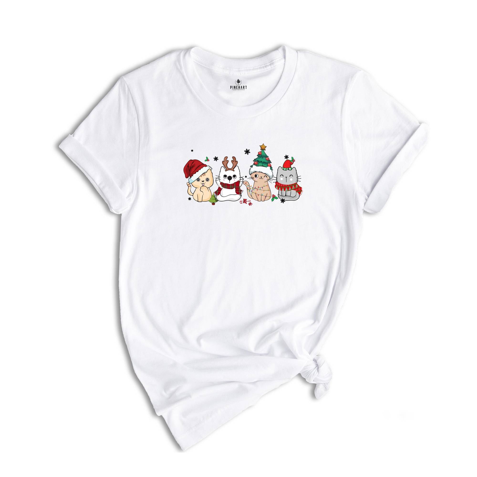 Christmas Shirt, Cute Cat Christmas Shirt, Cat Lover Shirt, Gift For Christmas, Animal Lover Tee, Christmas Night with Fur Friend