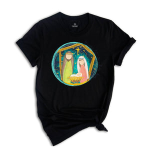 Christmas Shirt, O Come Let Us Adore Him T-Shirt, Family Christmas Gift, Christian Clothing, Christmas Jesus T-Shirt