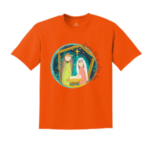 Christmas Shirt, O Come Let Us Adore Him T-Shirt, Family Christmas Gift, Christian Clothing, Christmas Jesus T-Shirt