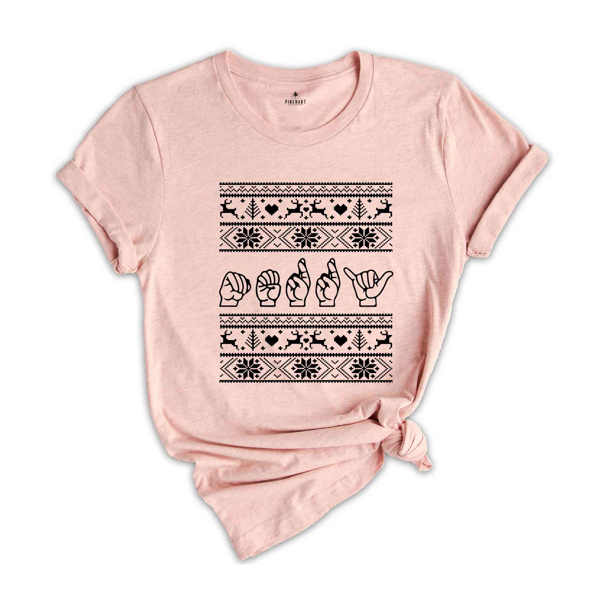 Christmas Sign Language T-Shirt, Christmas SLP Sweatshirt, Sign Language Gift, Christmas Family Tee, Xmas Outfit