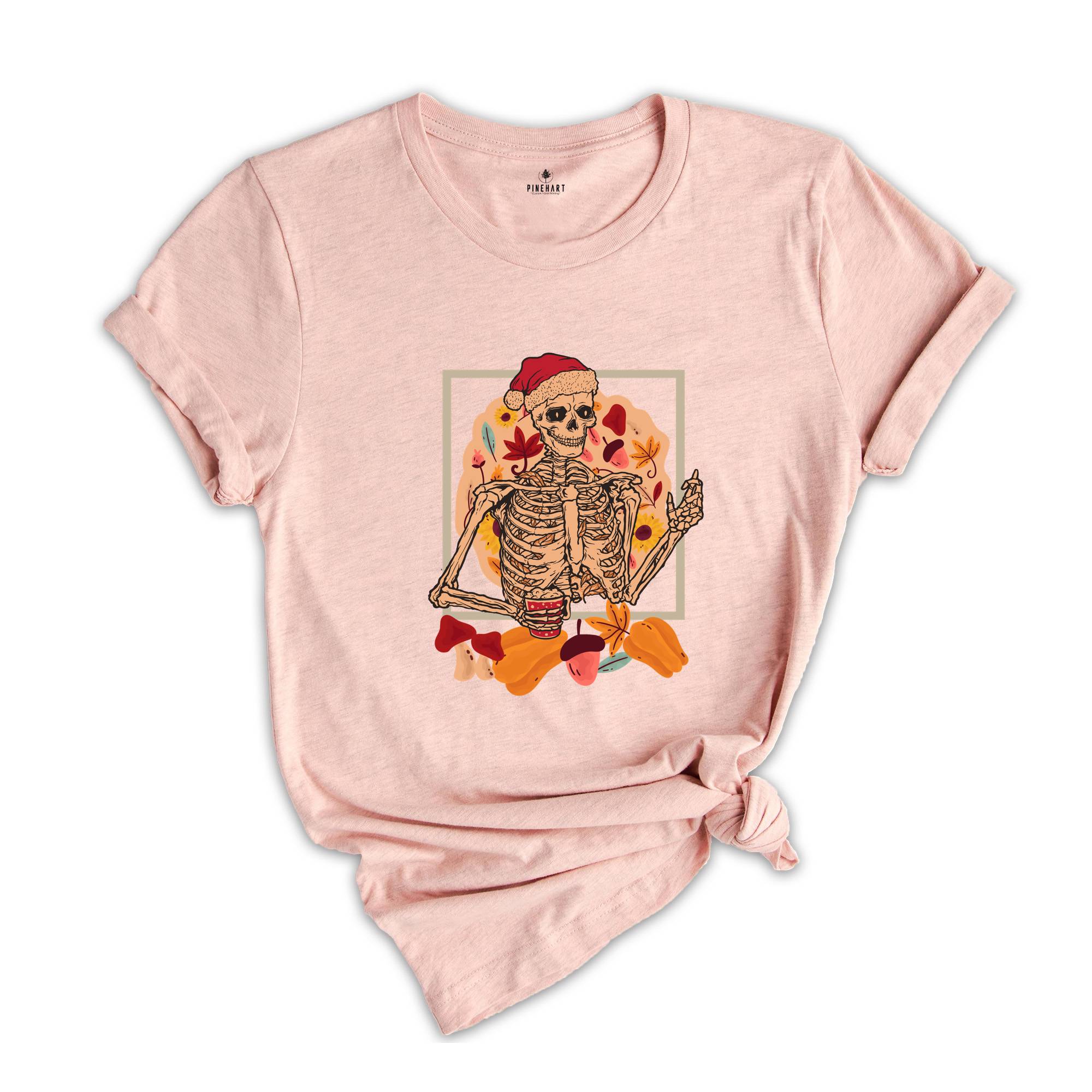 Christmas Skeleton With Coffee Sweatshirt, Hot Coffee Skeleton, Christmas Coffee Hoodie, Christmas Gift, Skeleton Sweat