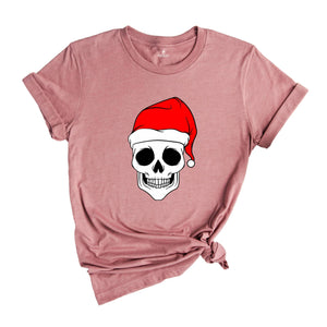 Christmas Skull Shirt, Spooky Christmas Tee, Santa Hat Shirt, Xmas Skeleton Shirt, Cool Skull Shirt, Christmas Sweatshirt, Xmas Gift