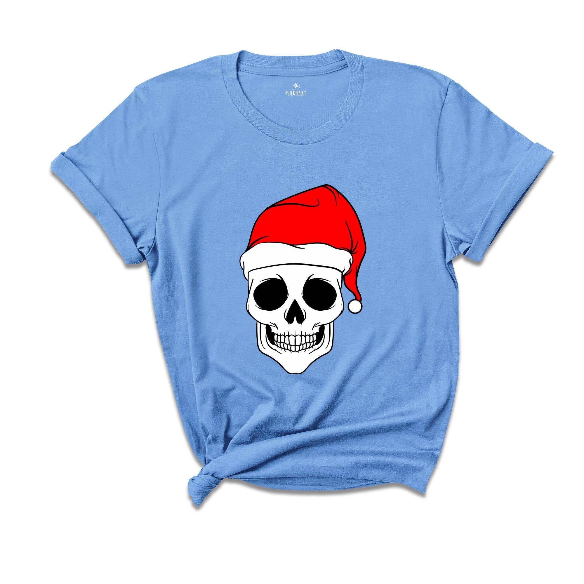 Christmas Skull Shirt, Spooky Christmas Tee, Santa Hat Shirt, Xmas Skeleton Shirt, Cool Skull Shirt, Christmas Sweatshirt, Xmas Gift