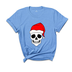 Christmas Skull Shirt, Spooky Christmas Tee, Santa Hat Shirt, Xmas Skeleton Shirt, Cool Skull Shirt, Christmas Sweatshirt, Xmas Gift