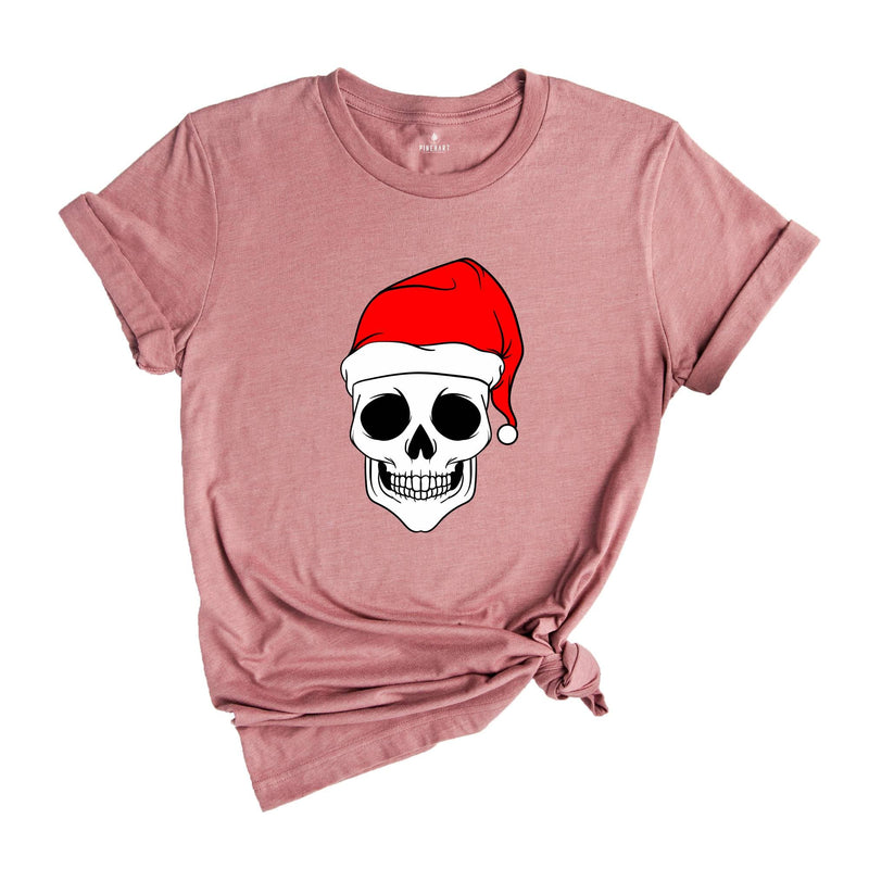 Christmas Skull Shirt, Spooky Christmas Tee, Santa Hat Shirt, Xmas Skeleton Shirt, Cool Skull Shirt, Christmas Sweatshirt, Xmas Gift