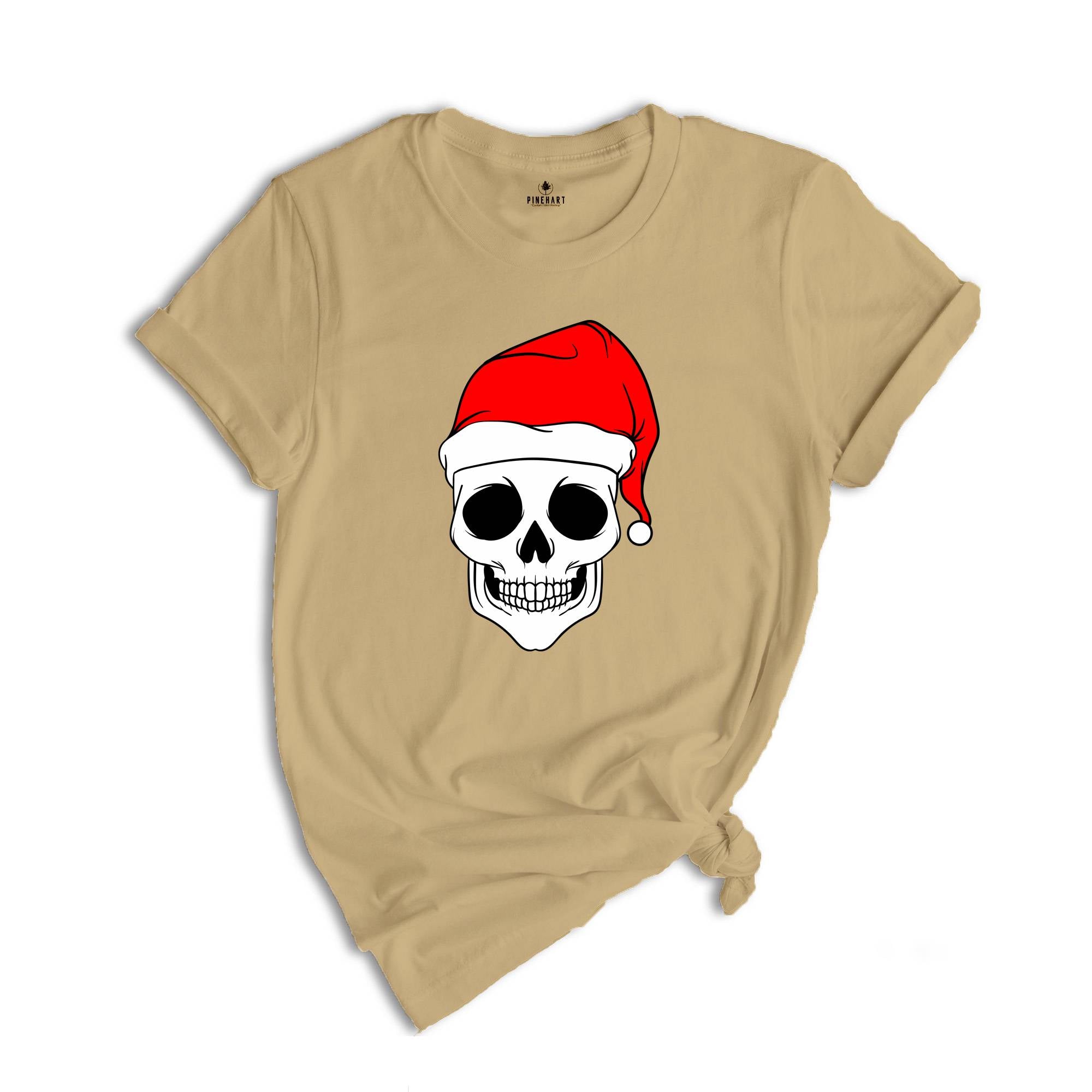 Christmas Skull Shirt, Spooky Christmas Tee, Santa Hat Shirt, Xmas Skeleton Shirt, Cool Skull Shirt, Christmas Sweatshirt, Xmas Gift