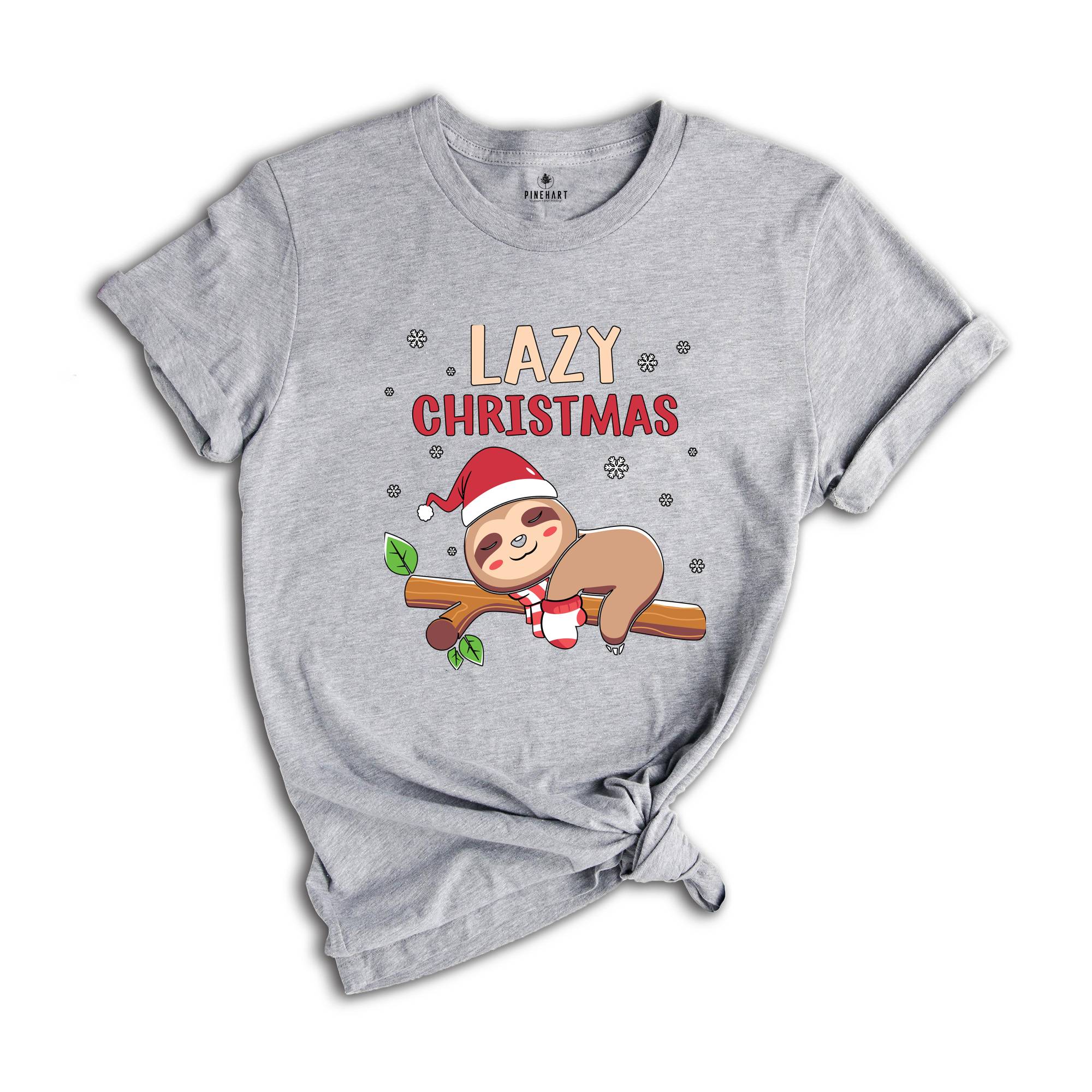 Christmas Sloth T-Shirt, Sloth Christmas, Funny Lazy Animal T-Shirt, Lazy Christmas Tee, Funny Slothmas Tee, Christmas Gift