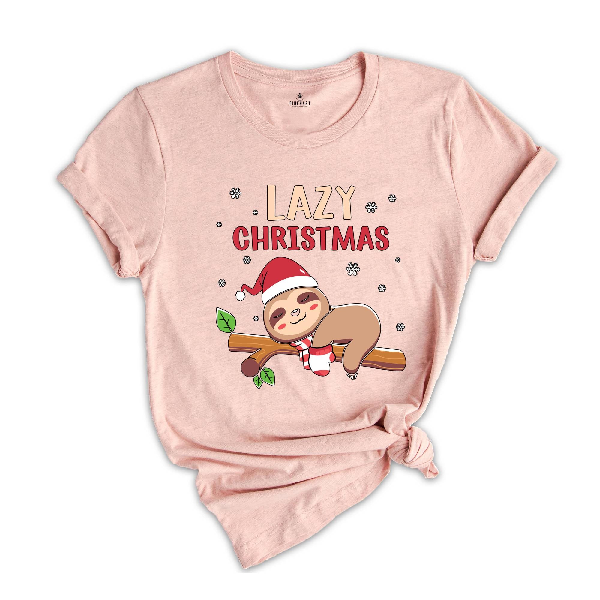 Christmas Sloth T-Shirt, Sloth Christmas, Funny Lazy Animal T-Shirt, Lazy Christmas Tee, Funny Slothmas Tee, Christmas Gift