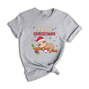 Christmas Sloth T-Shirt, Sloth Christmas, Funny Lazy Animal T-Shirt, Lazy Christmas Tee, Funny Slothmas Tee, Christmas Gift
