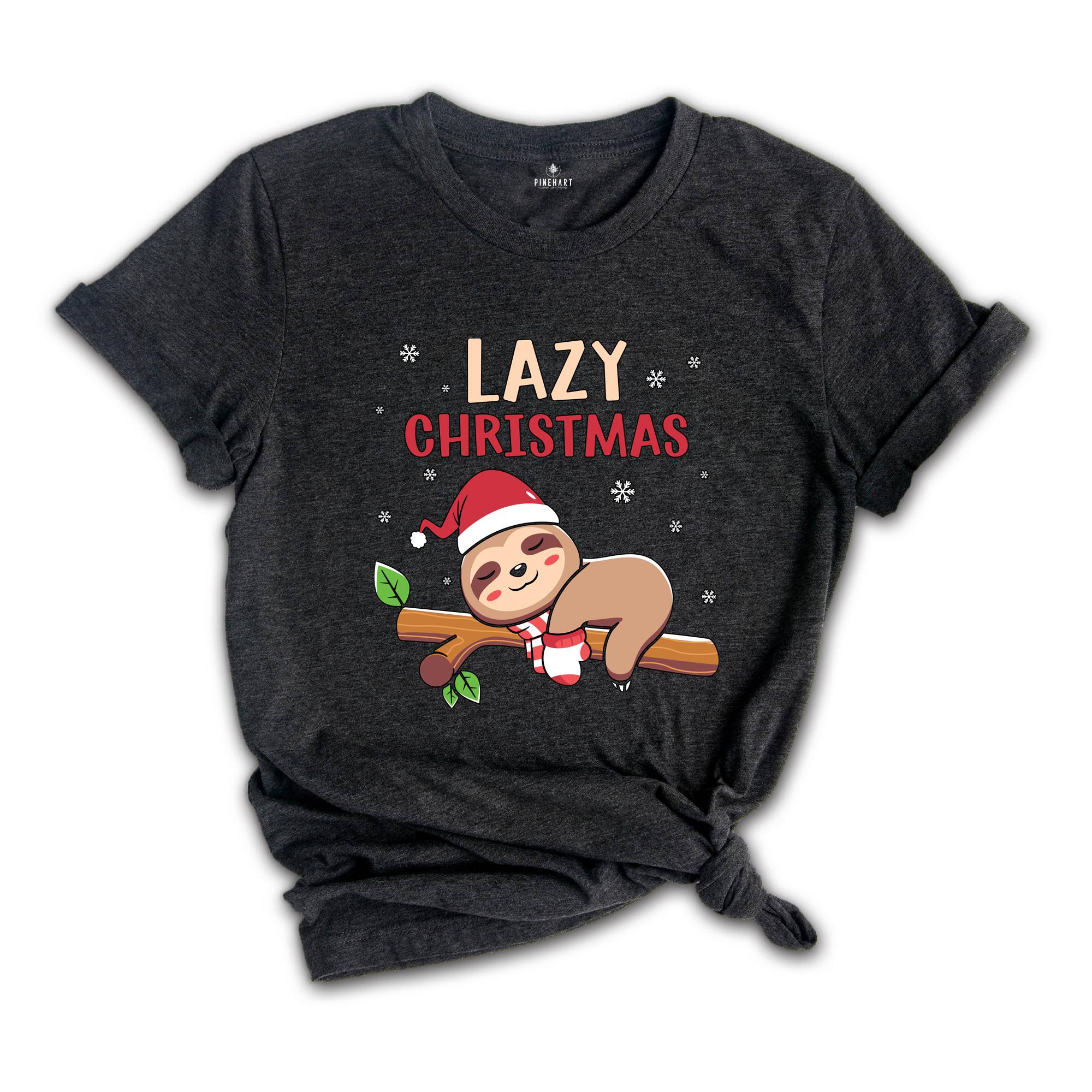 Christmas Sloth T-Shirt, Sloth Christmas, Funny Lazy Animal T-Shirt, Lazy Christmas Tee, Funny Slothmas Tee, Christmas Gift