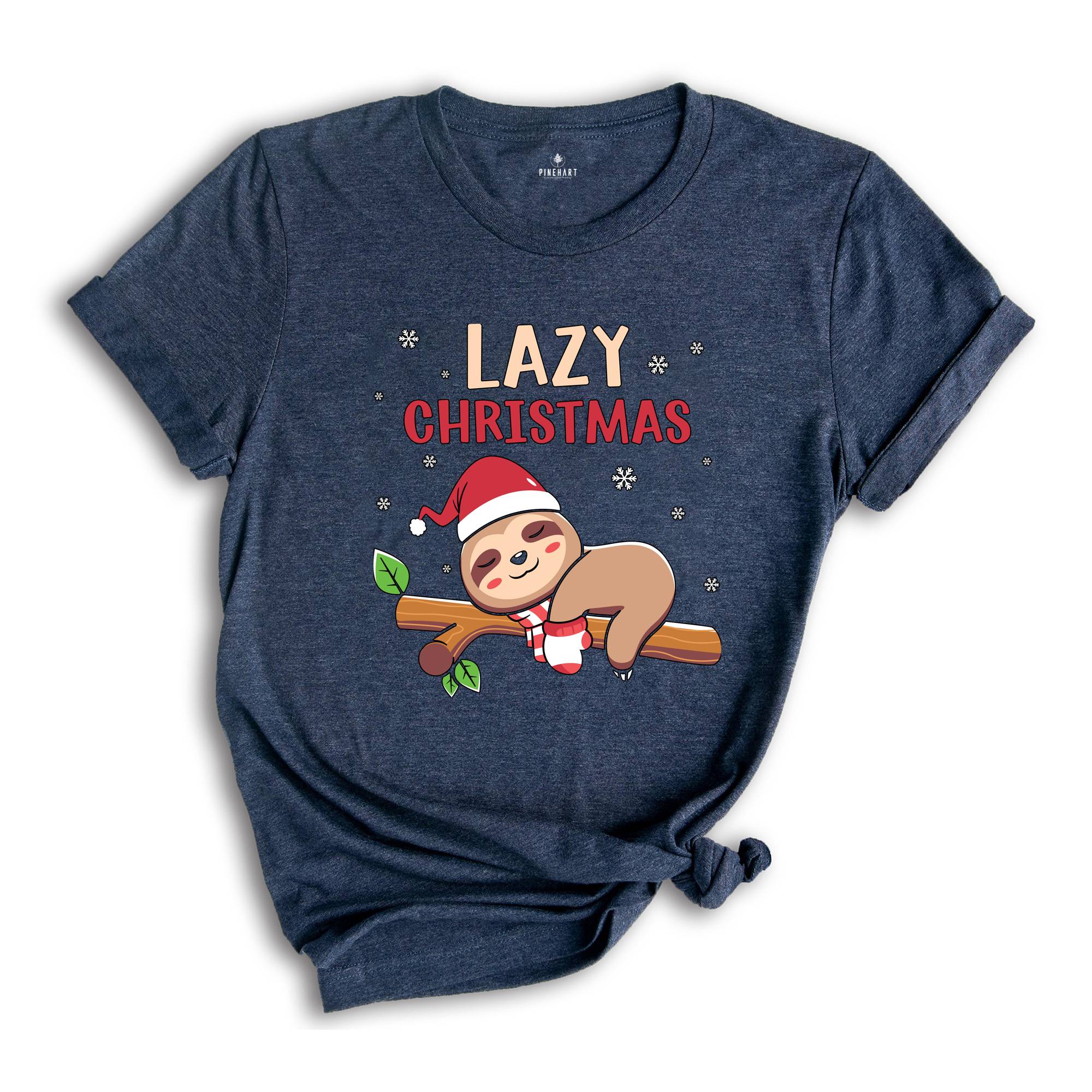 Christmas Sloth T-Shirt, Sloth Christmas, Funny Lazy Animal T-Shirt, Lazy Christmas Tee, Funny Slothmas Tee, Christmas Gift
