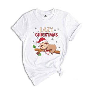 Christmas Sloth T-Shirt, Sloth Christmas, Funny Lazy Animal T-Shirt, Lazy Christmas Tee, Funny Slothmas Tee, Christmas Gift