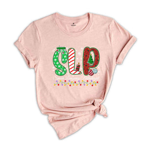 Christmas SLP T-Shirt, Speech Language Pathologist Shirt, Christmas Gift For SLP, Cute Xmas Speech Therapy Tee, Holiday SLP Tee