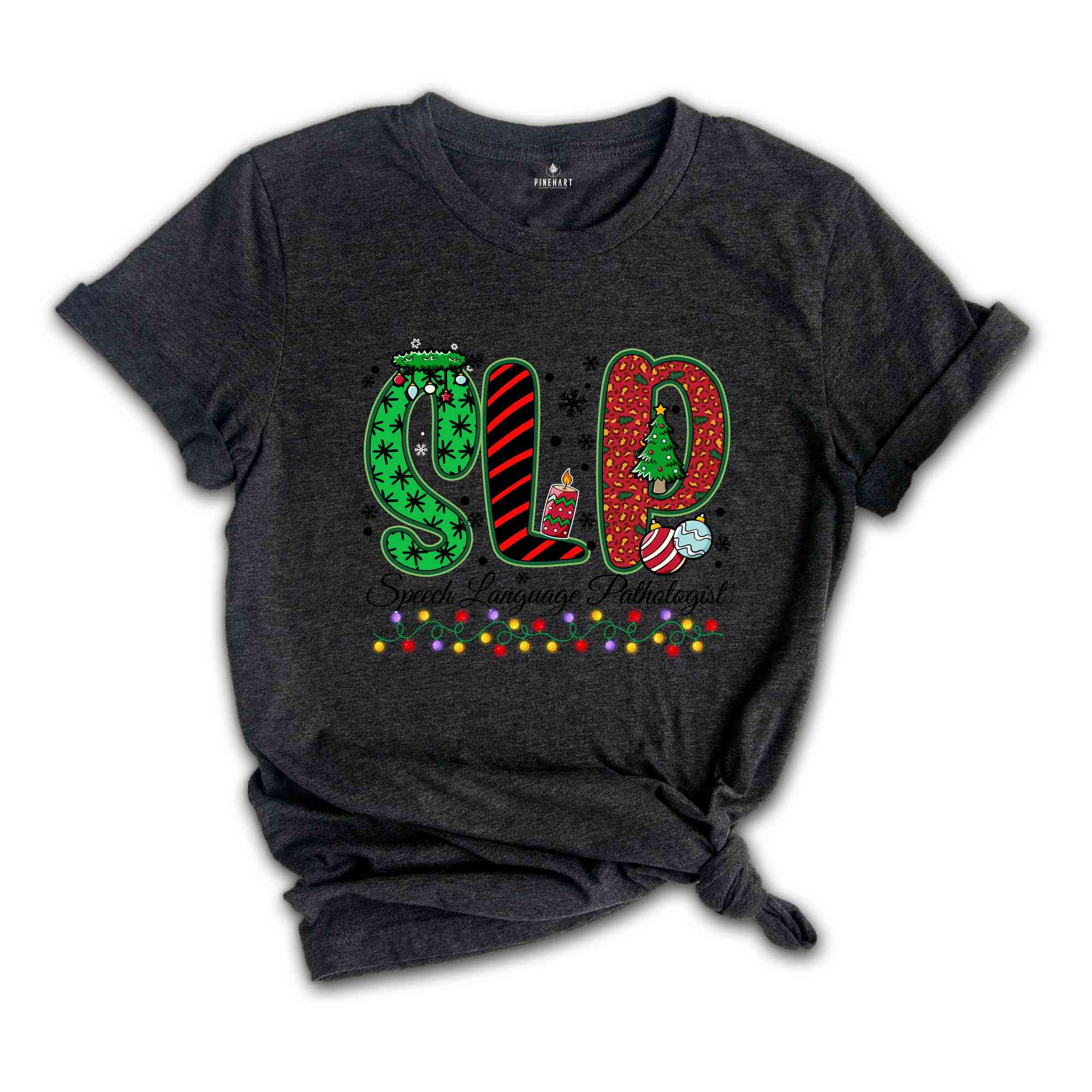 Christmas SLP T-Shirt, Speech Language Pathologist Shirt, Christmas Gift For SLP, Cute Xmas Speech Therapy Tee, Holiday SLP Tee
