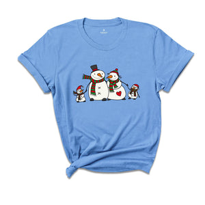 Christmas Snowman Family Shirt, Cute Snowman T-Shirt, Santa Snowman Shirt, Holiday Apparel, Xmas Snowman Shirt