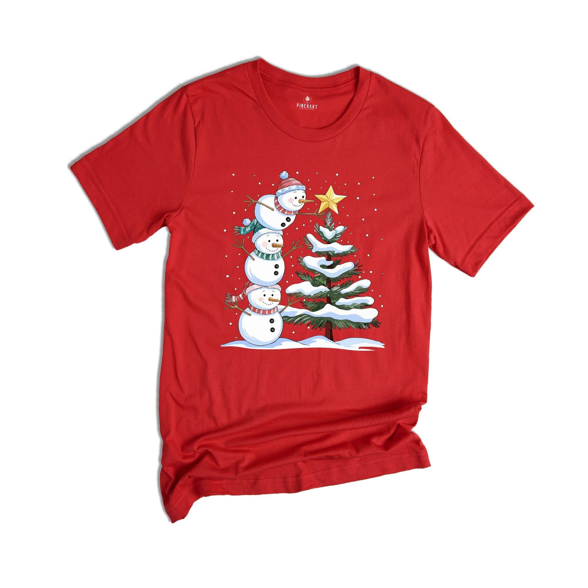 Christmas Snowman Shirt, Cozy Holiday Shirt, Festive SnowmanT-shirt, Xmas Winter Family Gift, Cute Funny Snowman Lover Shirt