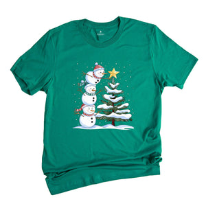 Christmas Snowman Shirt, Cozy Holiday Shirt, Festive SnowmanT-shirt, Xmas Winter Family Gift, Cute Funny Snowman Lover Shirt