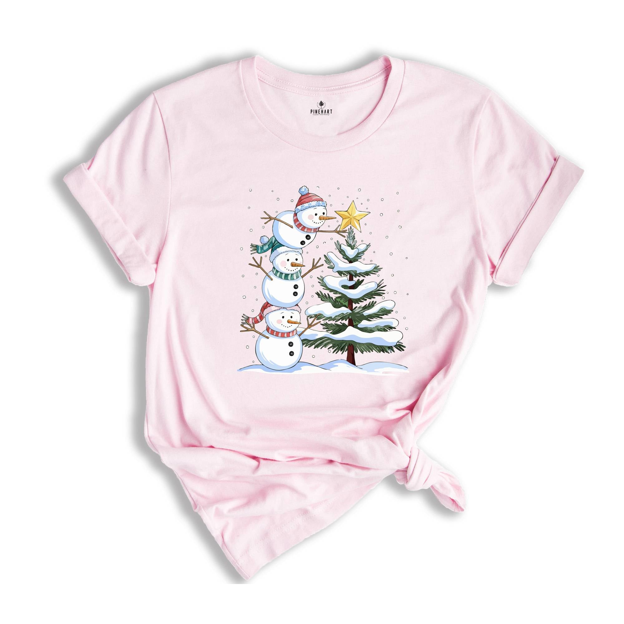 Christmas Snowman Shirt, Cozy Holiday Shirt, Festive SnowmanT-shirt, Xmas Winter Family Gift, Cute Funny Snowman Lover Shirt