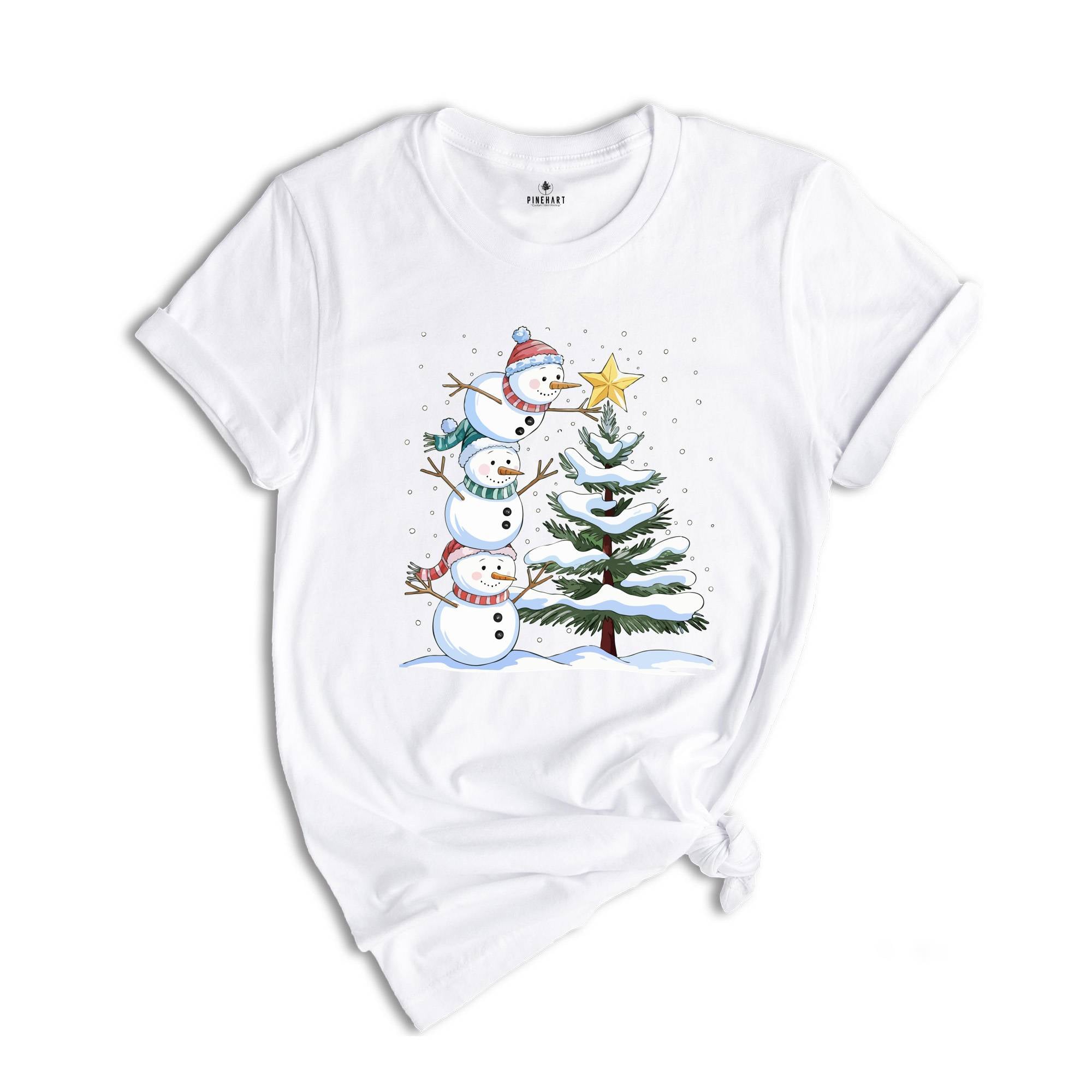Christmas Snowman Shirt, Cozy Holiday Shirt, Festive SnowmanT-shirt, Xmas Winter Family Gift, Cute Funny Snowman Lover Shirt