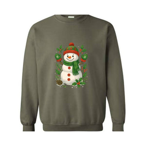 Christmas Snowman Sweatshirt, Christmas Sweatshirt, Snowman Hoodie, Cute Snowman Hoodie, Christmas Hoodie, Christmas Hoodie, Mama Hoodie