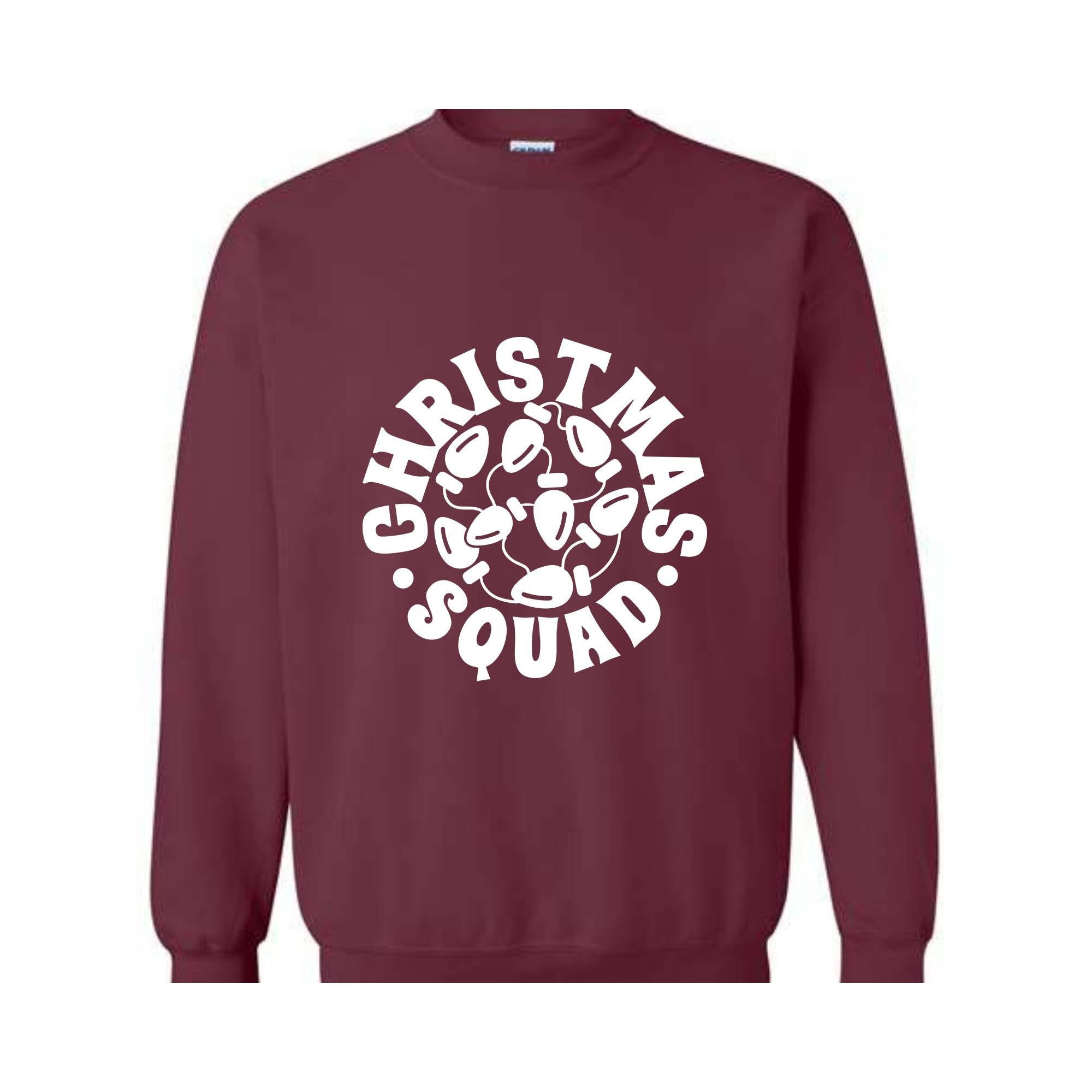Christmas Squad Sweatshirt, Family Christmas Crew Sweatshirt, Christmas Tree Hoodie, Christmas Gifts for Friend, Christmas Outfit