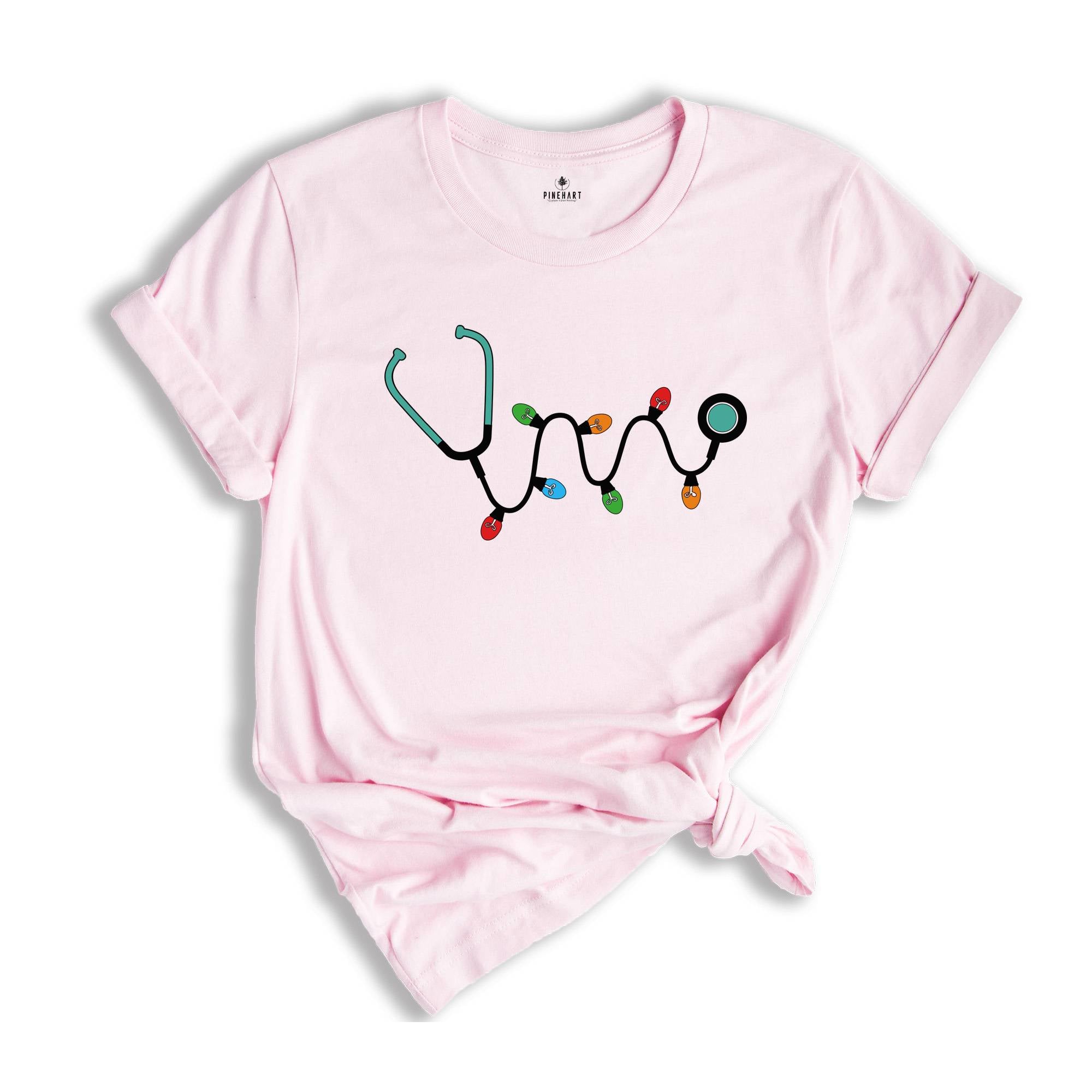 Christmas Stethoscope Shirt, Nursing T-Shirt, Cute Christmas Tee, Christmas Doctor Gift, Nurse Christmas Shirt, Holiday Gift