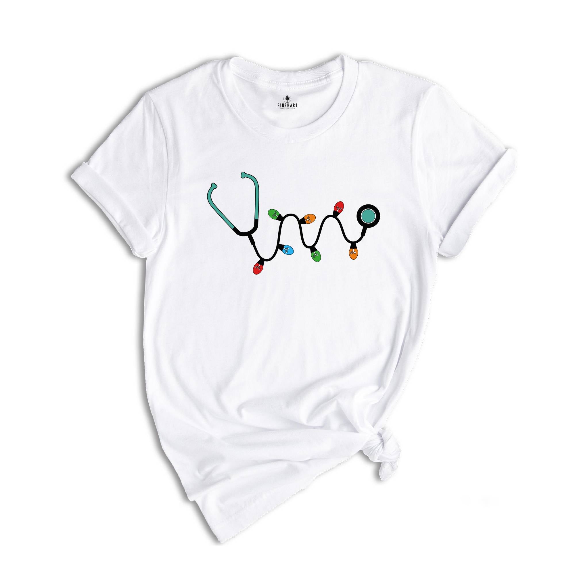 Christmas Stethoscope Shirt, Nursing T-Shirt, Cute Christmas Tee, Christmas Doctor Gift, Nurse Christmas Shirt, Holiday Gift