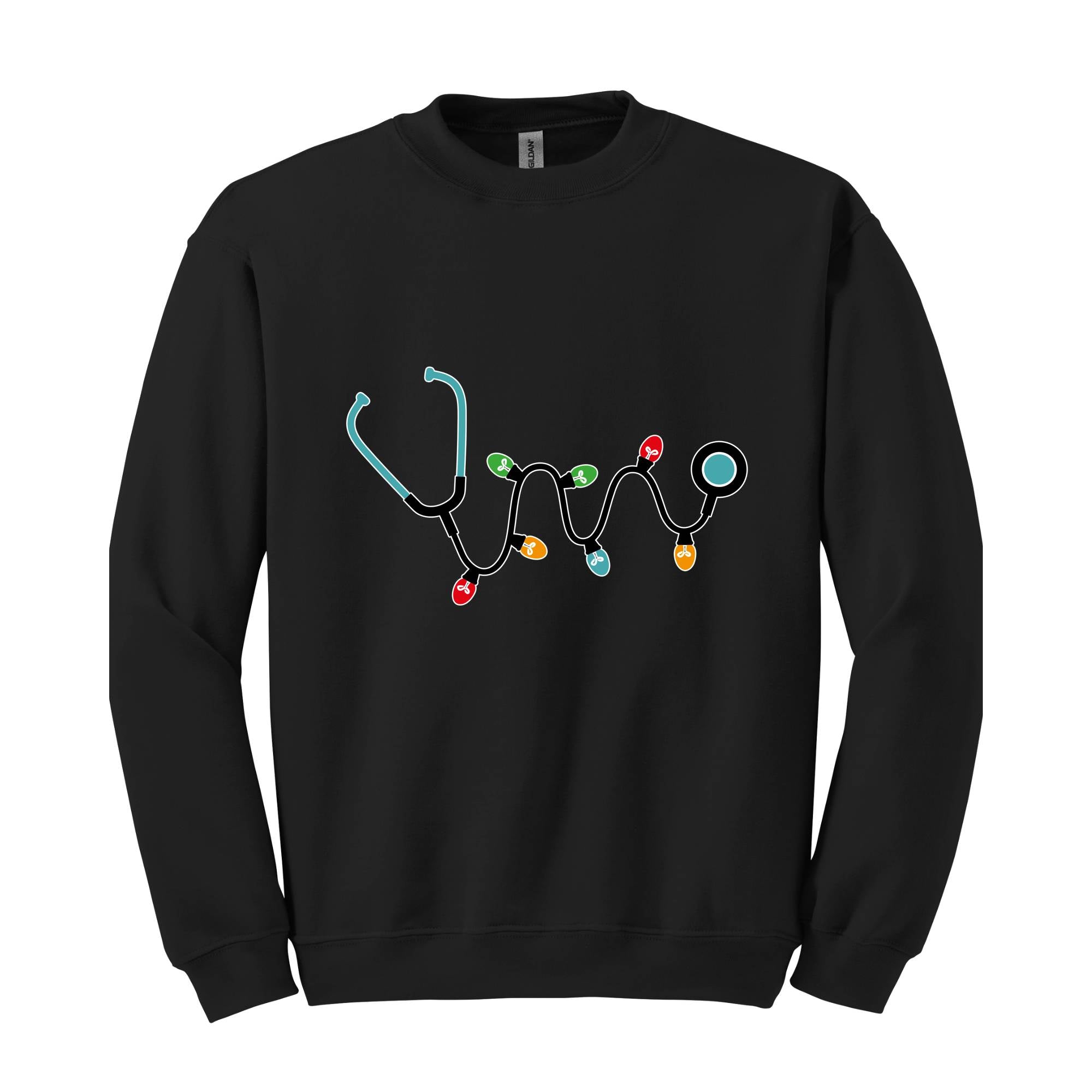Christmas Stethoscope Sweatshirt, Nursing Sweatshirt, Cute Christmas Sweater, Christmas Doctor Gift, Nurse Christmas Hoodie