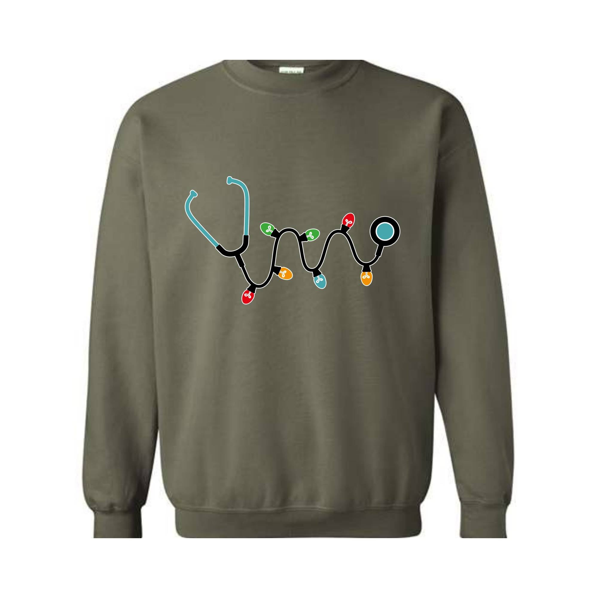 Christmas Stethoscope Sweatshirt, Nursing Sweatshirt, Cute Christmas Sweater, Christmas Doctor Gift, Nurse Christmas Hoodie