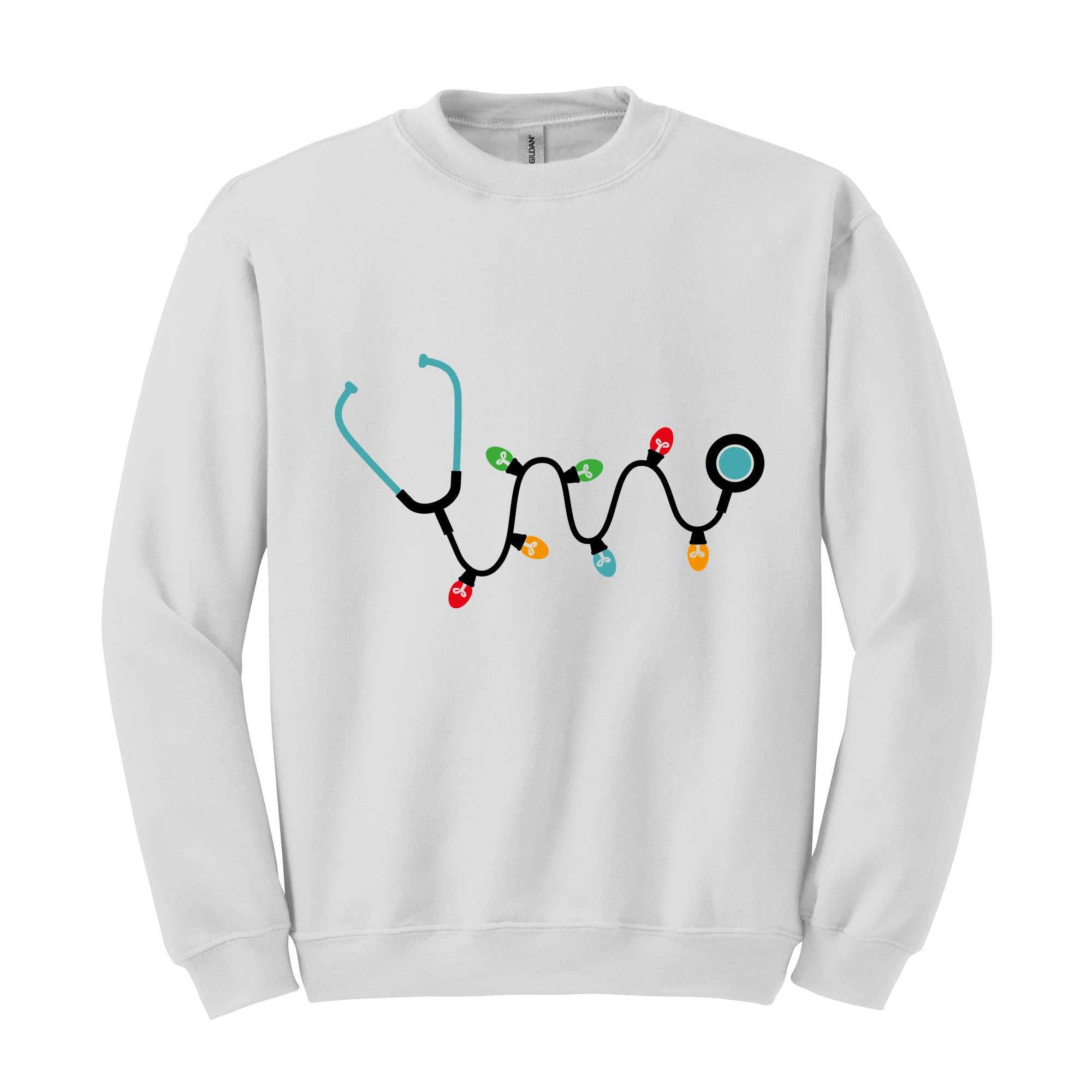 Christmas Stethoscope Sweatshirt, Nursing Sweatshirt, Cute Christmas Sweater, Christmas Doctor Gift, Nurse Christmas Hoodie