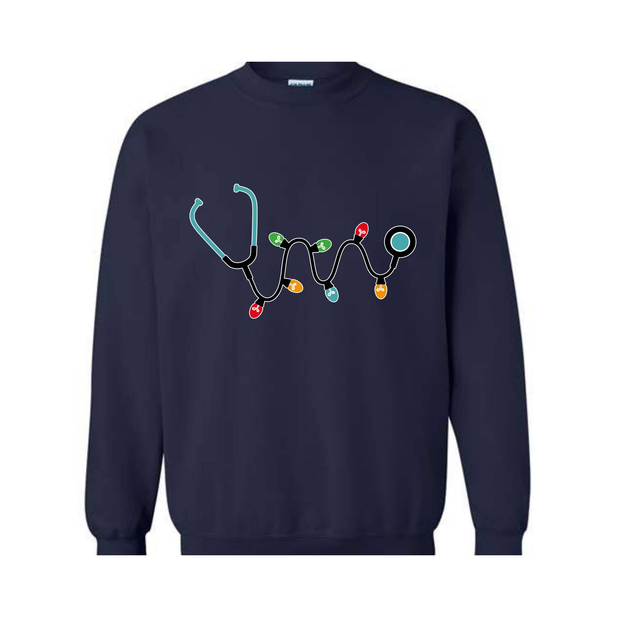 Christmas Stethoscope Sweatshirt, Nursing Sweatshirt, Cute Christmas Sweater, Christmas Doctor Gift, Nurse Christmas Hoodie
