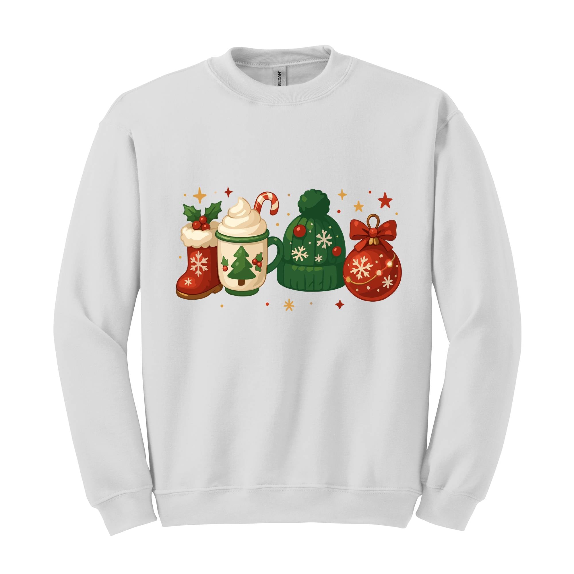 Christmas Sweatshirt, Christmas Hoodie, Cozy Winter Hoodie, Boots Coffee Hoodie, Cute Winter Hoodie, Festive Christmas Hoodie, Santa Hat Te