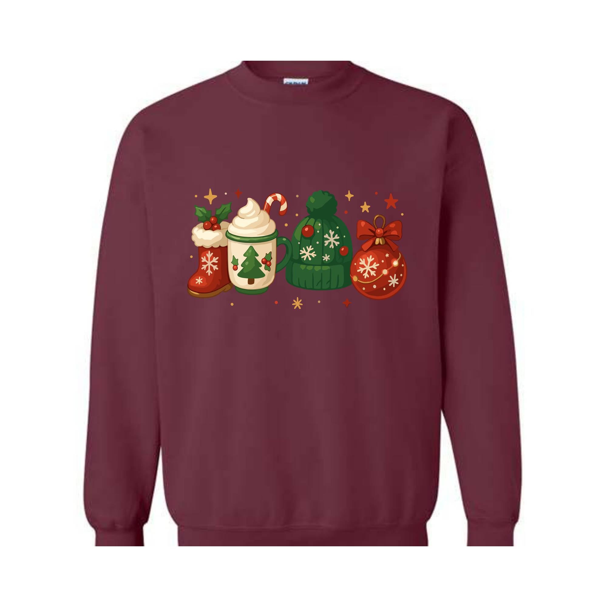 Christmas Sweatshirt, Christmas Hoodie, Cozy Winter Hoodie, Boots Coffee Hoodie, Cute Winter Hoodie, Festive Christmas Hoodie, Santa Hat Te