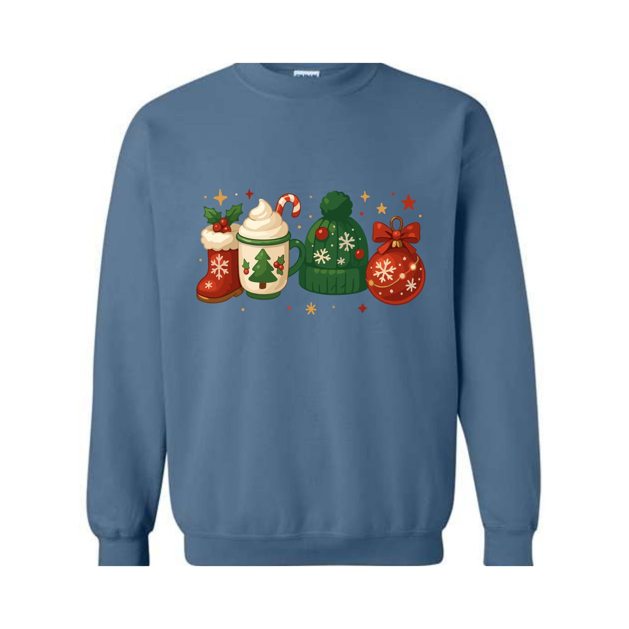 Christmas Sweatshirt, Christmas Hoodie, Cozy Winter Hoodie, Boots Coffee Hoodie, Cute Winter Hoodie, Festive Christmas Hoodie, Santa Hat Te