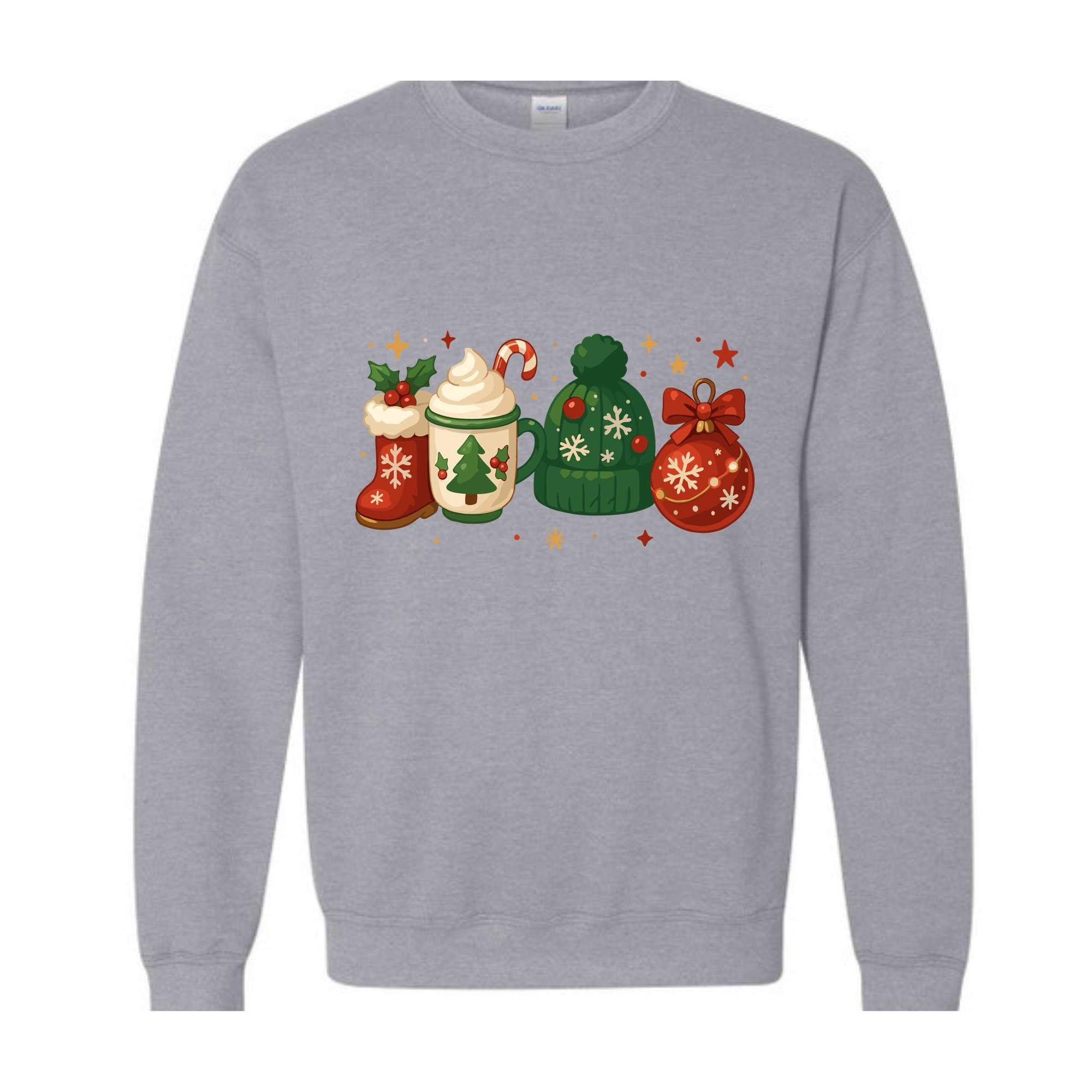 Christmas Sweatshirt, Christmas Hoodie, Cozy Winter Hoodie, Boots Coffee Hoodie, Cute Winter Hoodie, Festive Christmas Hoodie, Santa Hat Te