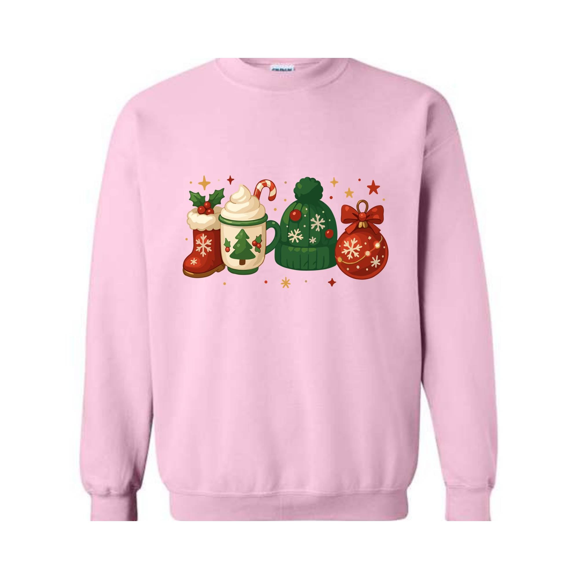 Christmas Sweatshirt, Christmas Hoodie, Cozy Winter Hoodie, Boots Coffee Hoodie, Cute Winter Hoodie, Festive Christmas Hoodie, Santa Hat Te