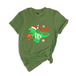 Christmas T-Rex Shirt, Santa Shirt, Santa Dinosaur Shirt, Kids Dino Shirt, Christmas Shirt, Christmas Gift, Boy Christmas Shirt