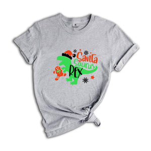 Christmas T-Rex Shirt, Santa Shirt, Santa Dinosaur Shirt, Kids Dino Shirt, Christmas Shirt, Christmas Gift, Boy Christmas Shirt