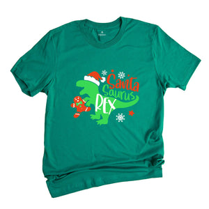 Christmas T-Rex Shirt, Santa Shirt, Santa Dinosaur Shirt, Kids Dino Shirt, Christmas Shirt, Christmas Gift, Boy Christmas Shirt