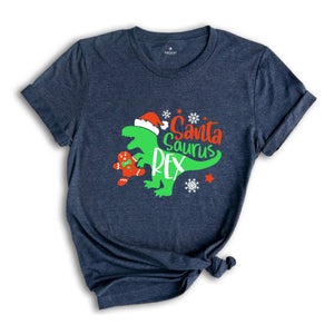 Christmas T-Rex Shirt, Santa Shirt, Santa Dinosaur Shirt, Kids Dino Shirt, Christmas Shirt, Christmas Gift, Boy Christmas Shirt