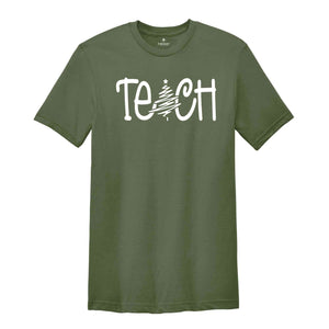 Christmas Teach T-Shirt, Teacher Shirt, Teacher Christmas Shirt, Christmas Gift For Teacher, Best Teacher Gift, Christmas Reunion)