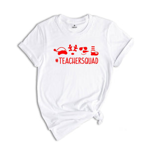 Christmas Teacher Squad T-Shirt, Matching Teacher Crew T-Shirt, Christmas Teacher Clothing, Happy New Year Shirt